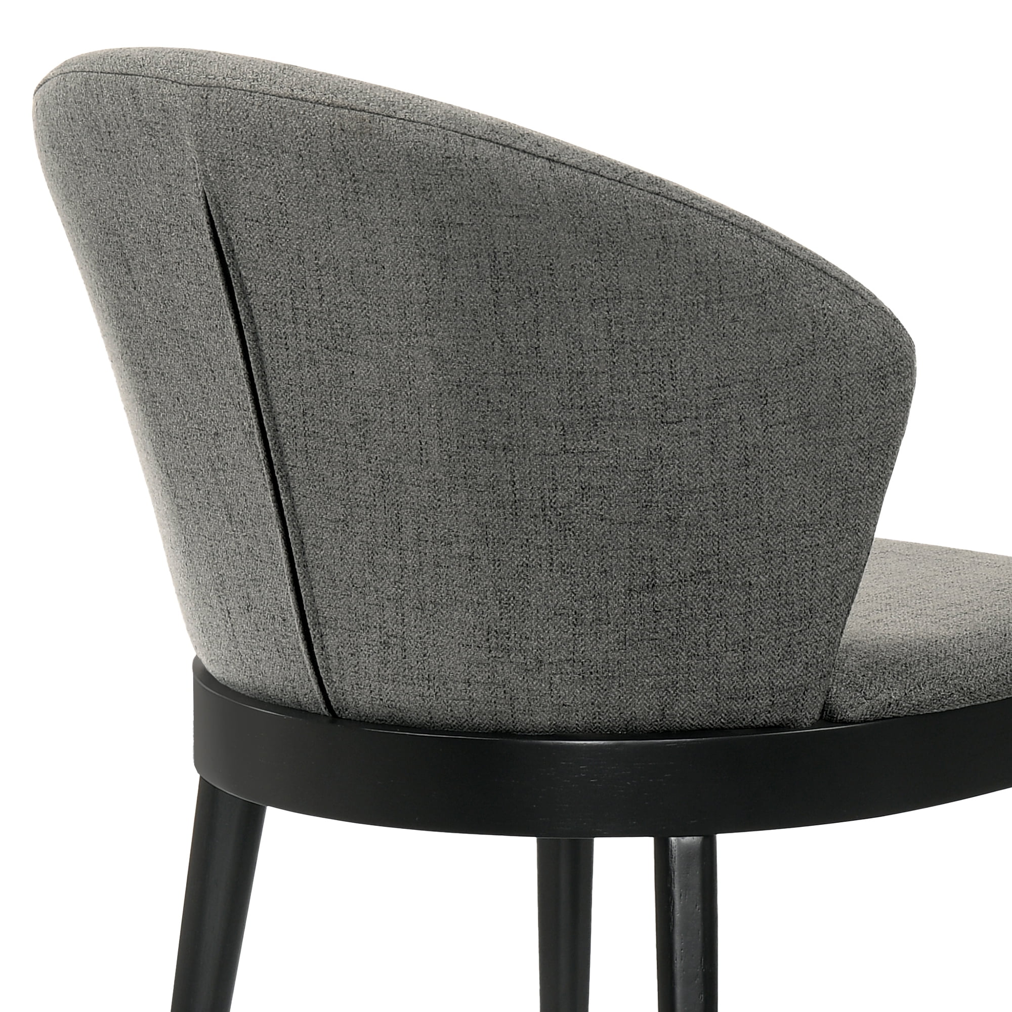 Arcadia and Juno 48" Round Charcoal and Black Wood 5 Piece Dining Set