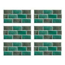 Yeetfub 6 Sheet Peel and Stick Backsplash Subway Tile for Kitchen 6"x12" Waterproof Backsplash Tile Peel and Stick Wall Tiles for Bathroom Kitchen Camper Shower Furniture Green