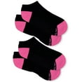 thumbnail image 2 of (2 pack) On the Go Women's Low Cut Socks (Black Pink Heel Toe, 2 Pair), 2 of 5