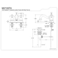 thumbnail image 5 of Kingston Brass NS7100TX 4 in. Centerset Bathroom Faucet, Black Stainless Steel, 5 of 5