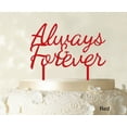 thumbnail image 1 of Always & Forever Custom Wedding Cake Topper Personalized Red Cake Topper Color Option Available 6-7 Inches Wide, 1 of 1