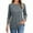 Dark Gray, variant on RYRJJ Lace 3/4 Length Sleeve Tops for Women Dressy Casual Business Work Blouses Summer Trendy Crewneck/V Neck Solid Color T Shirts(z1-Green,XL)