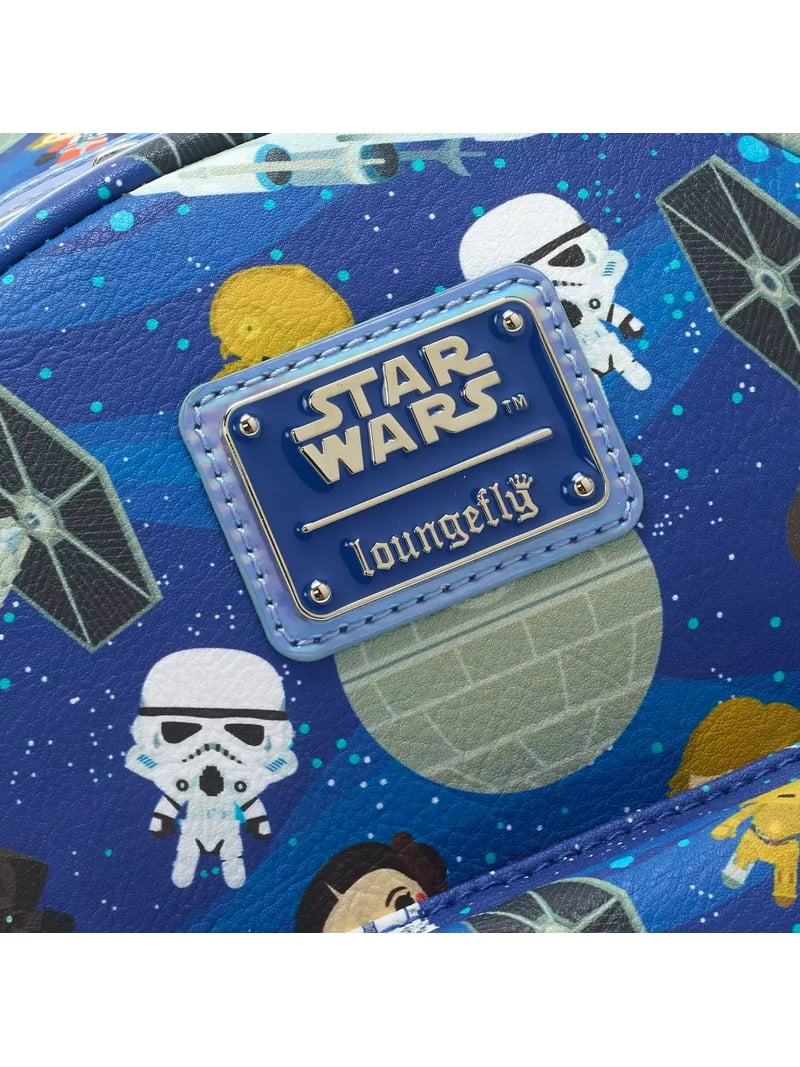 Disney Loungefly Backpack - Star Wars Chibi - Blue - Walmart.com display picture 3
