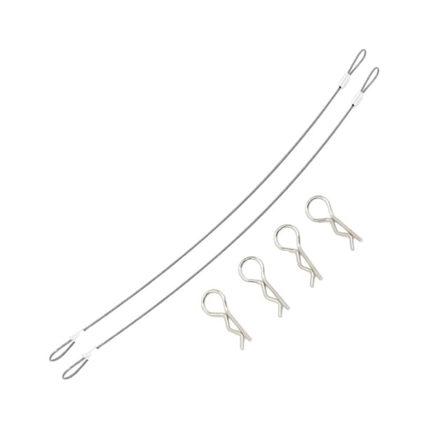 Bewildely Cuerda antipérdida de la cáscara del coche con alta dureza y compatibilidad de la barra del Pin del clip R del metal de la fuerza Kits de construcción modelo plata 1:10