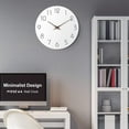 thumbnail image 3 of Reloj de pared digital silencioso Reloj de pared decorativo simple Reloj decorativo de 10 pulgadas para sala de estar y cocina, 3 of 6