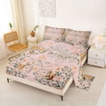 thumbnail image 2 of Erosebridal Vintage Floral Queen Sheet Sets, Wild Horse Moose Squirrel Bed Set, 4 Pieces, 1 Flat Sheet 1 Fitted Sheet and 2 Pillowcases, 2 of 5