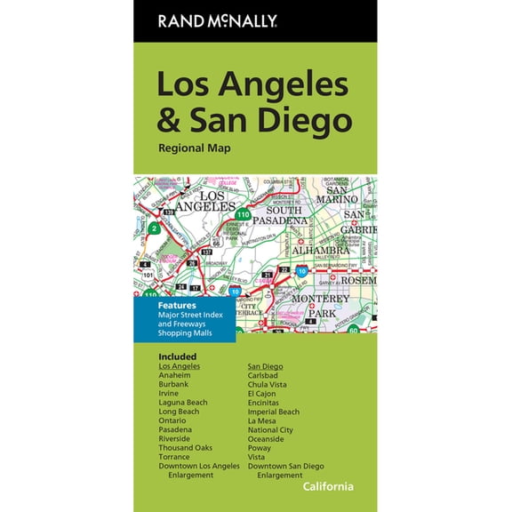 Rand McNally Folded Map: Los Angeles & San Diego Regional Map, (Paperback)