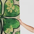 thumbnail image 3 of Awypu Four Leaf Clover Ireland Holiday St Patrick’s Day Lucky Charm Shamrocks Waterproof Shower Curtain Set White, 3 of 7
