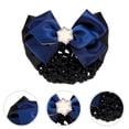 thumbnail image 3 of Chignon Couverture Nœud Papillon Filet Perle Filet de Rinçage Accessoire pour Cheveux Femmes, 3 of 8