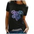 thumbnail image 1 of Gibobby Playera de Manga Corta con Cuello Redondo Mujeres Tunic Travel(Negro,XL), 1 of 5