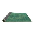 thumbnail image 2 of Ahgly Company Indoor Round Abstract Turquoise Blue Modern Area Rugs, 4' Round, 2 of 4