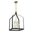 thumbnail image 3 of Sheffield 8-Light Pendant in Matte Black with Warm Brass Accents, 3 of 5