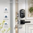 thumbnail image 3 of Veise Keyless Entry Door Lock with 2 Lever Handles Set, Electronic Keypad Deadbolt, Easy Installation Digital Smart Door Lock Set, Matte Black, 3 of 10