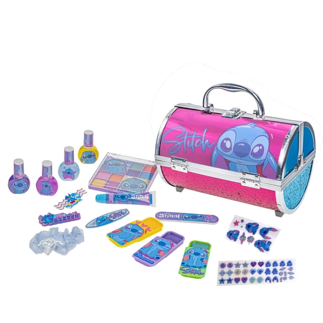 Kit de estuches de maquillaje Townley Girl Stitch Girls con brillo de labios 3+