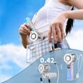 thumbnail image 5 of Portable handheld spray fan, 30000 RPM adjustable high-speed turbine personal fan, 3000mAh USB rechargeable mini spray fan, with LED lights, suitable for office/travel/shopping/concert-White, 5 of 10