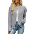 thumbnail image 2 of Msgweeeg Women’s Sweaters Stand Collar Zipper Cardigan Long Sleeve Knit Coat Pullover Elegant Casual Fashion Winter Warm Top for Daily Wear and Vacation, 2 of 5