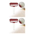 thumbnail image 1 of Yuarrent Rodillo para hornear masas con pasador distribuido de grado alimenticio, orificio para pastel de galletas, rodillo para masas no Rojo 2Conjunto, 1 of 1