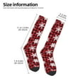 thumbnail image 5 of Balery Snowflakes On A Buffalo Plaid Printed Novelty Socks Men's Women's Crew Socks Sports Socks Knee High Socks Cotton Socks Quirky and Cool Socks, 5 of 9