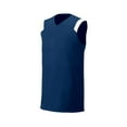 thumbnail image 2 of A4 Moisture Management V-Neck Muscle Stain Release and Odor Resistant for Easy Care For Boys Color Navy/White Size M, 2 of 2