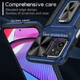 thumbnail image 5 of SaniMore for Motorola Moto G Power 5G Stand Case, Slide Camera Cover 360 Degree Rotating Kickstand Magnetic Car Mount Hybird Tri-layer Rugged Shell Military-grade Shockproof Anti-drop Cover, Navyblue, 5 of 10