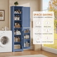 thumbnail image 5 of Hiphuta 71" Tall Narrow Bathroom Storage Cabinet, Slim Bathroom Storage Tower with Adjustable Shelves & Door Shelves, Narrow Cabinet with Doors for Small Spaces, Blue, 5 of 7