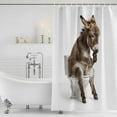 thumbnail image 4 of Donkey Sitting on The Toilet Thinking Bathroom Shower Curtains with Hooks, Abstract Funny Animal Waterproof Fabric Washable Shower Curtain for Home Hotel Bathtub Decor 60x72 Inch, 4 of 9