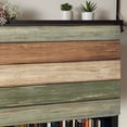 thumbnail image 5 of Farmhouse Sage Green Brown Kitchen Valances for Windows, Vintage Wooden Striped Bathroom Window Valances 54x18 Inch Rod Pocket Window Treatments Valance Curtains for Living Room Bedroom Decor, 5 of 9