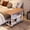 4 Seasons Available Walnut-3, variant on Foldable Desk with Wheels, Adjustable Height & Storage Rack, Spacious Tabletop for Study Work Relax, Bedroom Living Room Office Bedside Table