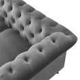 thumbnail image 6 of Londynn Loveseat Dark Grey Velvet 71L x 33.5W x 30.3H Button Tufted Rolled Arm, 6 of 8