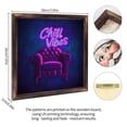 thumbnail image 2 of Neon Chair Decor Wooden Sign Wall Plaque - Vintage Art Decoration, Wall Decoration - Ideal Gift For Home Decoration, Living Room, Bathroom, Bedroom, Garden, Dining, Bar, Cafe, Festival Party Decor, 2 of 7