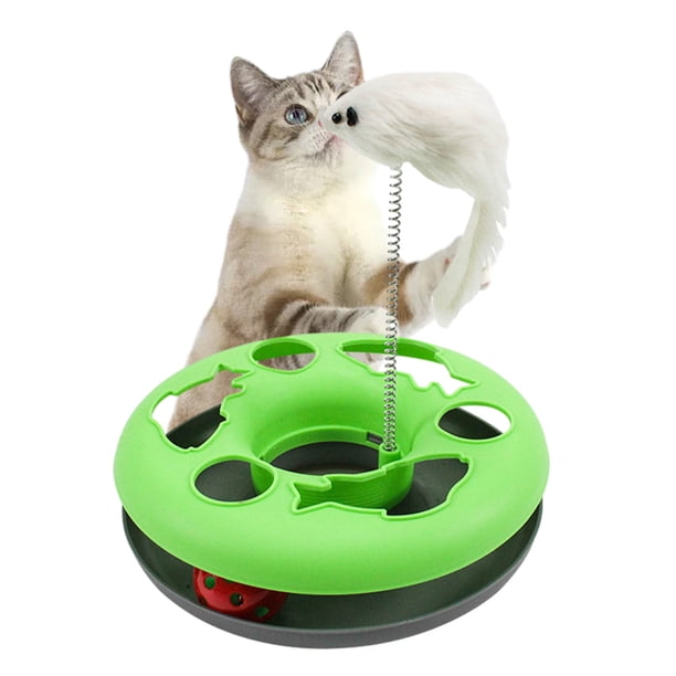 Los juguetes para gatos, juguetes interiores para gatos, juguetes interactivos para gatos, el rodillo de primavera juega con los juguetes del animal doméstico de la bola de los deportes