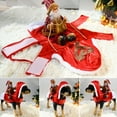 thumbnail image 4 of Santa Dog Costume, Christmas Pet Clothes Santa Claus Riding, Pet Cosplay Costumes Party Dressing up, Dogs Cats Outfit for Small Medium Large Dogs Red & Brown S, 4 of 7