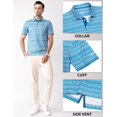 thumbnail image 4 of Chemises de Golf pour Hommes à Manches Courtes, Évacuation de l'Humidité, Ajustement Sec, Motifs Imprimés, Col à Revers, Performance Polo Chemises de Golf pour Hommes, 4 of 6