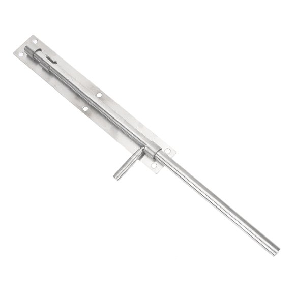 Raindrops Stainless Steel Drop Bolt Heavy Duty Door Bolt Lock Silver 1Pack