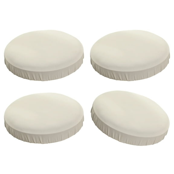 Set of 4 Lustrous Elastic Round Stool Covers Water Resistant Seat Protectors
