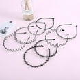 thumbnail image 2 of 8Pcs Metal Hair Band for Men Women, Thin Black Wavy Hair Headband for Long Curly Hair, Home Outdoor Sport Yoga, 2 of 5