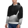 thumbnail image 3 of Lsque Black White Fluid Sculpture Pattern Casual Men's Hoodie,Hooded Sweatshirt with Kangaroo Pocket,Pullover Hoodie-Large, 3 of 7