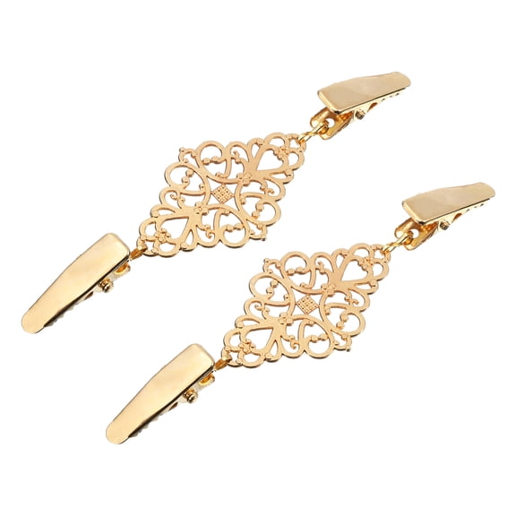 Uxcell 2 Pack Sweater Clips Retro Cardigan Collar Clips Shirt Clips Dresses Clip(Gold)