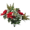 thumbnail image 1 of Admired By Nature Artificial Winter Frost Seasonal Mixed Bush, Red Gold, ABN4B009-RED-GLD, 1 of 3
