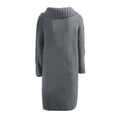 thumbnail image 4 of JUNWELL Long Sweaters Cardigan for Women Open Front Long Sleeve Plus Size Hooded Cardigans Chunky Cable Knit Duster Cardigans with Pockets Winter Coat, 4 of 4