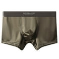 thumbnail image 2 of UVEASISHA Silky Boxer Briefs for Men Satin Soft Stretch Underwear Lightweight Breathable Panties Gray 3XL, 2 of 3