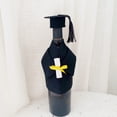 thumbnail image 7 of Xioeram 2Pcs/Set Felt Graduation Wine Jacket Bottle Cap Wine Coat Bottle Covers Set Gown Cap Toppers with Mini Tassel Doctor Party Decoration, 7 of 7