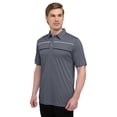 thumbnail image 1 of Tri-Mountain Performance Excel K247 interlock jersey polo, 2X-Large, Gray/White/Black, 1 of 1