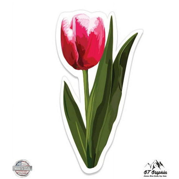 Tulip - 3" Vinyl Sticker - For Car Laptop I-Pad Phone Helmet Hard Hat - Waterproof Decal