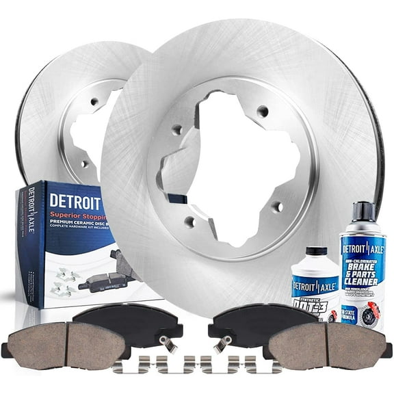 Detroit Axle - Front Brake Kit for Honda Accord Acura CL Brake Rotors Ceramic Brakes Pads Replacement: 10.22" Front Rotors