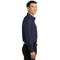 thumbnail image 3 of Port Authority S663 SuperPro Twill Shirt, White, 4XL, Mens Casual Button Down Shirts, 3 of 6
