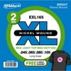 D'Addario EXL165TP Twin-Pack of Bass Guitar Strings with Free T-Shirt