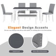 thumbnail image 6 of Harper & Bright Designs 6 Piece Dining Table Set with Bench for 6Table, Kitchen Table Set with Storage Drawer and 4 Upholstered Dining Chairs, White+Gray, 6 of 18