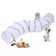 thumbnail image 1 of Túnel para gatos tipo s, gris y blanco, suministros para mascotas, túnel para gatos plegable fácil, 1 of 4