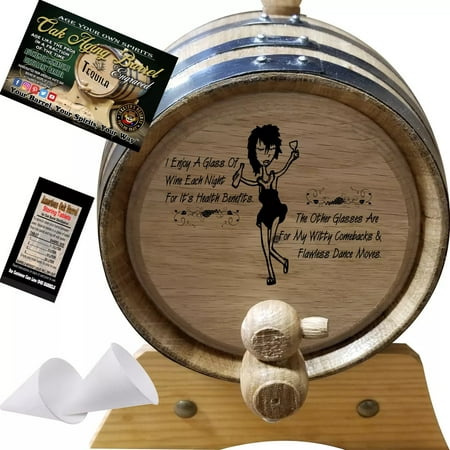 

Wine: Flawless Dance Moves (082) - Engraved American Oak Wine Aging Barrel